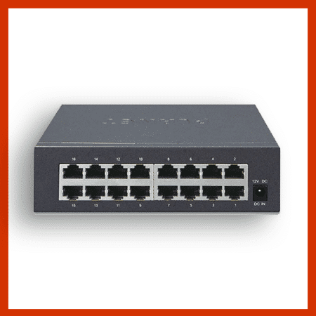 16 port gigabit switch, metal