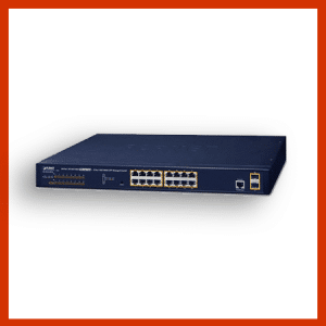 16 port 1000t 802.3at poe + 2 port 1g sfp managed switch