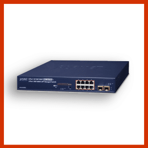 8 port 1000t 802.3at poe + 2 port 1g sfp managed switch